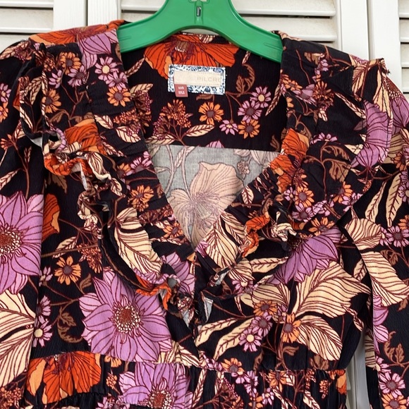 Anthropologie Pilcro corduroy mini dress XXS - Picture 3 of 11